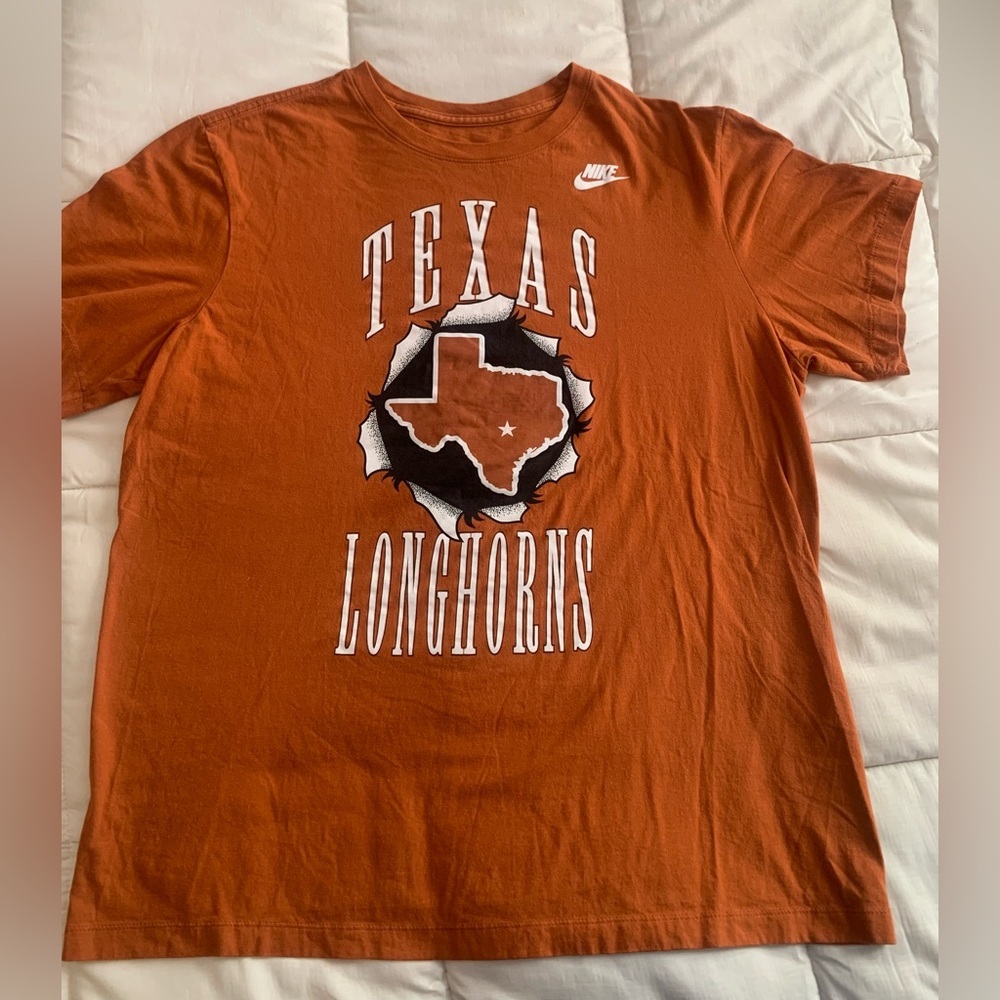 Nike Men's Texas Longhorns Burnt Orange Back 2 School T-Shirt Size L
